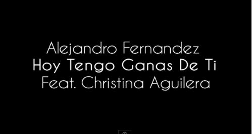 Alejandro Frenandez y Christina Aguilera en "Hoy tengo ganas de ti"